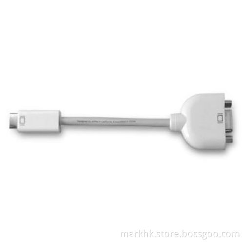 Mini DVI to VGA Converter with 5.mm OD and 10cm Cable Length, Compatible for iPad
